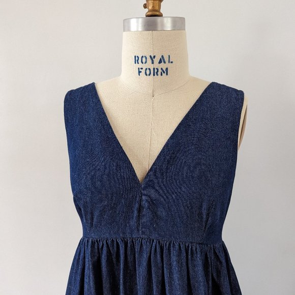 NWT! Kate Spade NY Chambray Vineyard Midi Dress Size 4 Indigo Denim - Picture 10 of 14